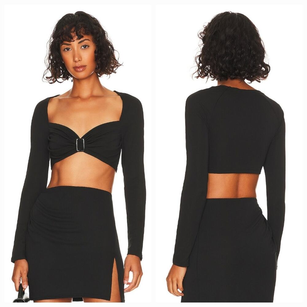 LPA Naomi Cropped Top in Black XS